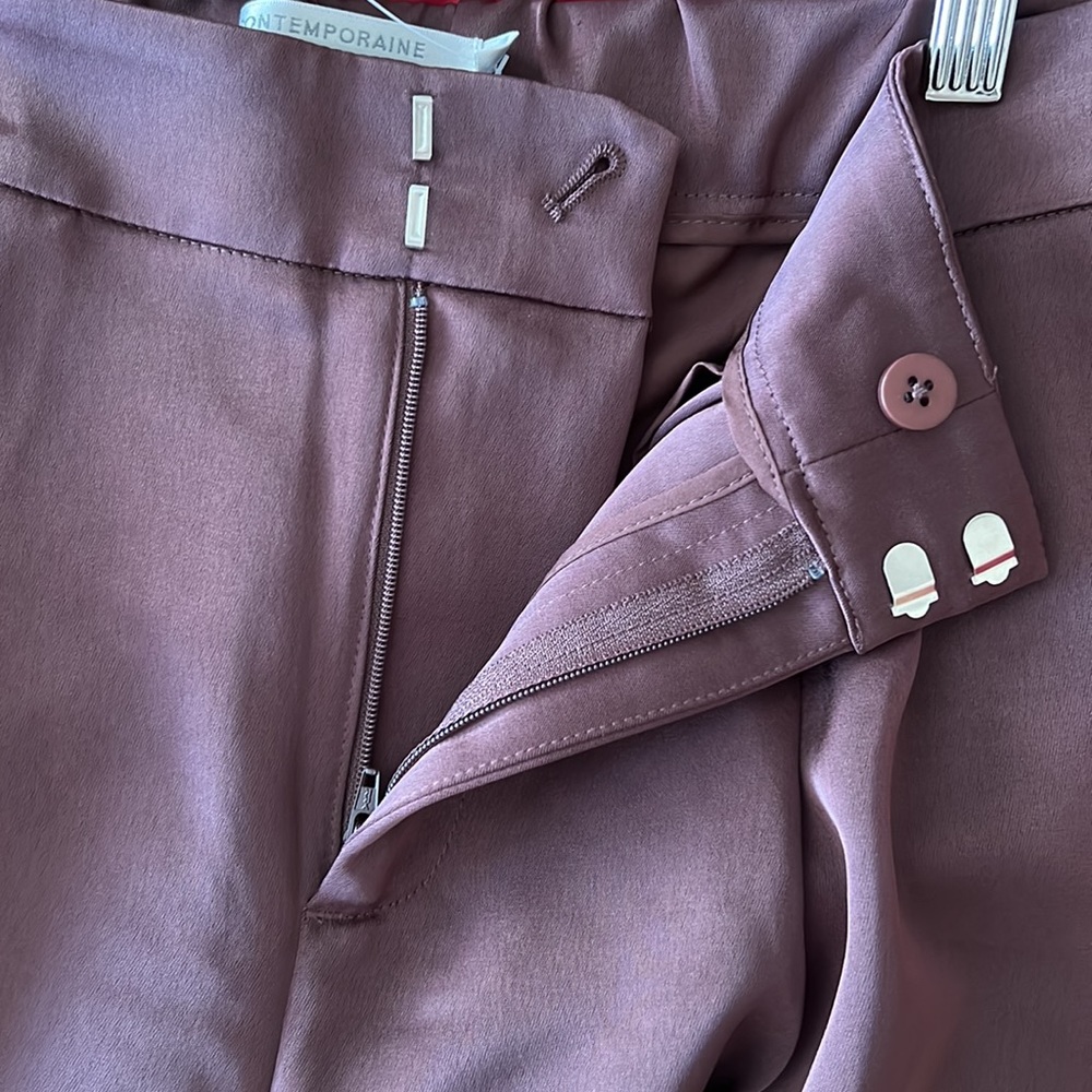 Simons Wide-Leg Pants in Deep Plum - Picture 7 of 12